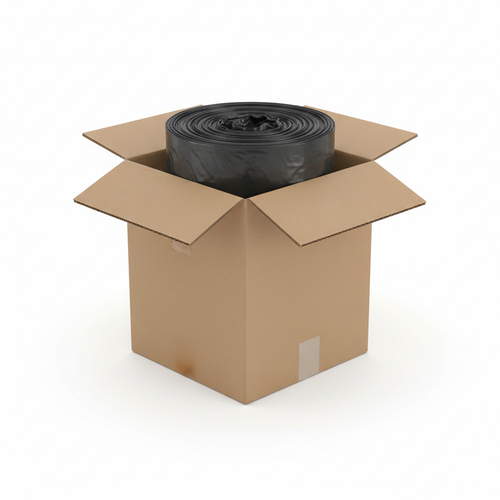 Heavy-duty black garbage bags main product image