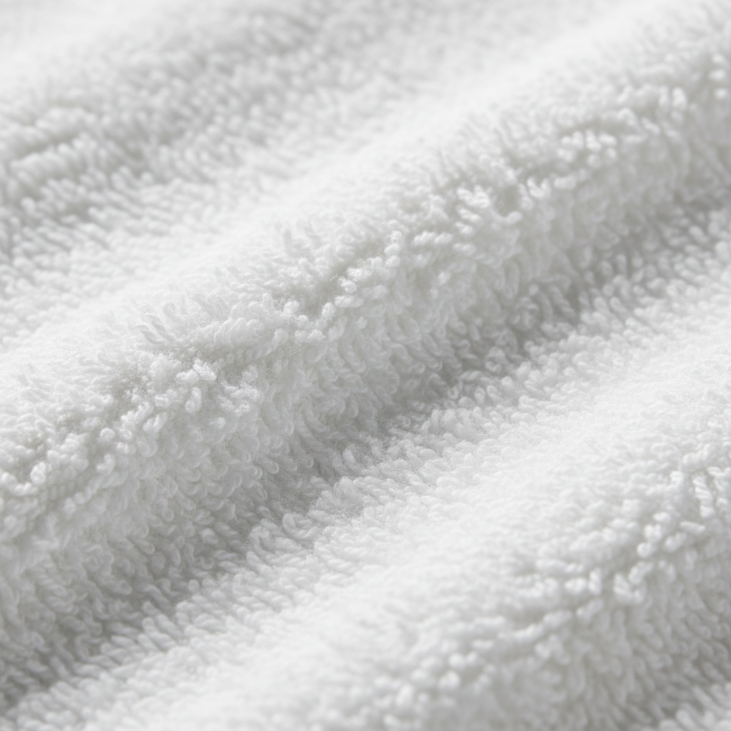 Close-up of cotton towel fabric texture