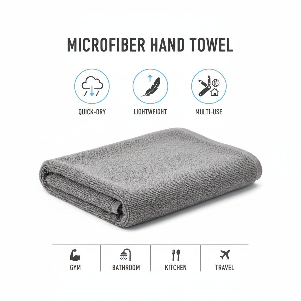 Quick-dry and multi-use features infographic