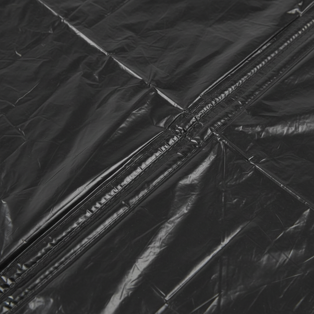 Close-up of puncture-resistant material and reinforced seams