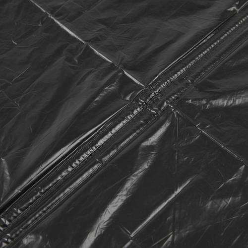 Close-up of puncture-resistant material and reinforced seams
